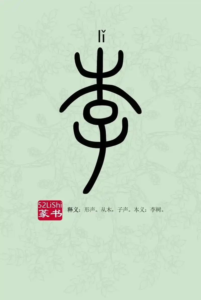 汉字之美:李桃李不言,下自成蹊. #姓氏 #姓氏头像 #姓 - 抖音