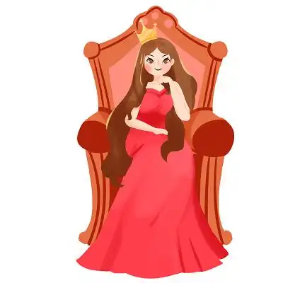 卡通手绘38妇女节女神节女王节女王人物素材