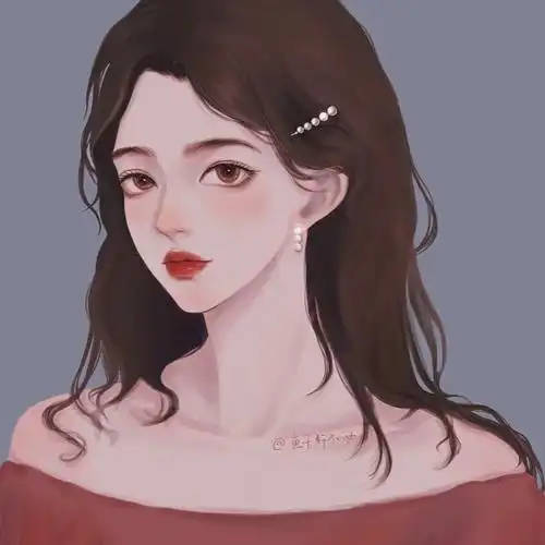 手绘头像|手绘女头 画师:鱼干肝不动
