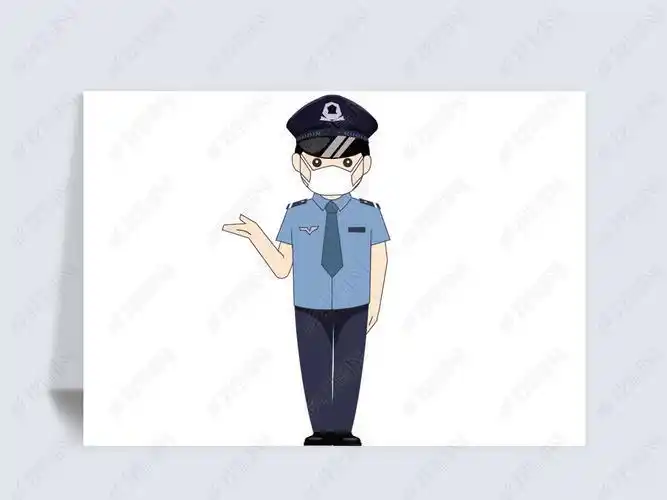 社区保安带着口罩的简笔画 简笔画图片大全-蒲城教育文学网