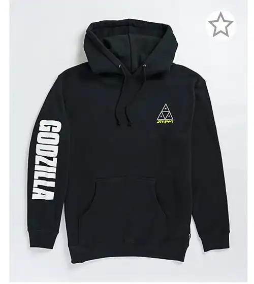 代购hufgodzilla哥斯拉三角形街头休闲休闲学学生型男装卫衣