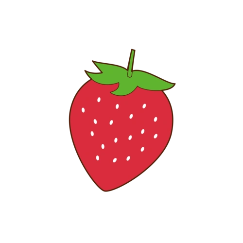 可爱小清新水果蔬菜草莓免扣元素
