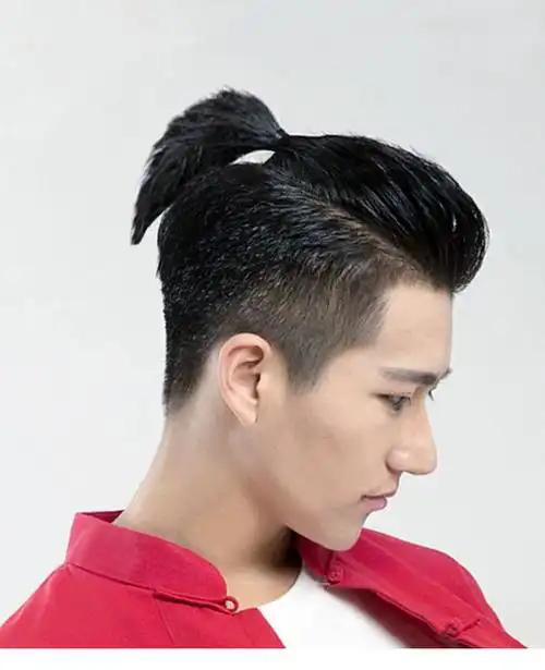 黑色男士大背头假发短发头顶补发片真发片男女假发片增发补发顶马尾辫