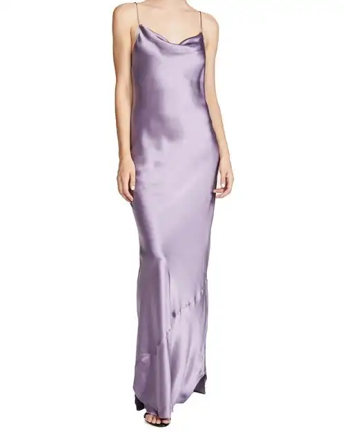 批发100% 丝绸热礼服性感奢华婚纱丝绸晚礼服为妇女