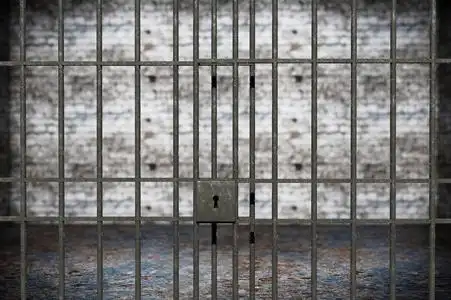 铁窗透过铁窗看到老摇滚监狱照片