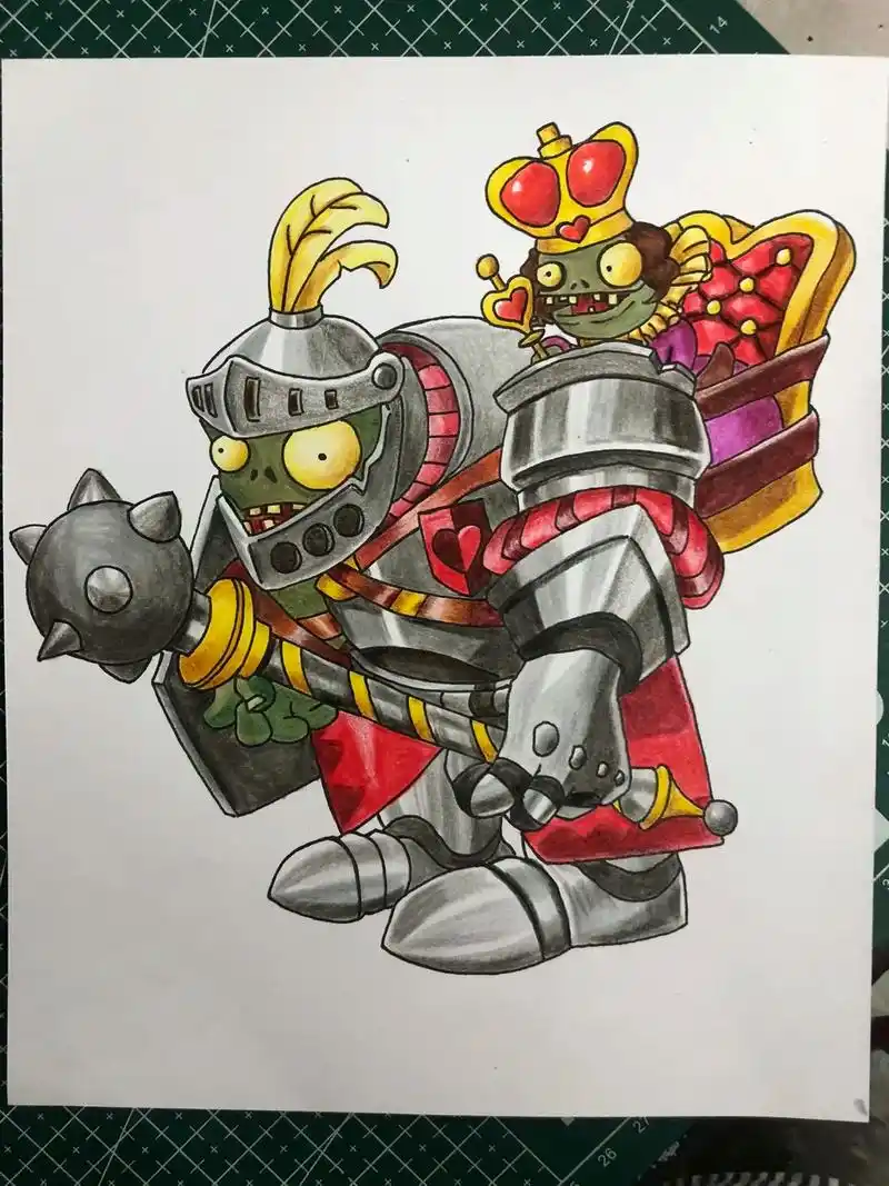 植物大战僵尸   巨人僵尸.#画渣日常 #手绘 #植物大战僵 - 抖音