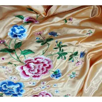 绣花被面 缎绸缎绣花刺绣被套婚庆杭州丝绸软缎被面结婚陪嫁被罩喜