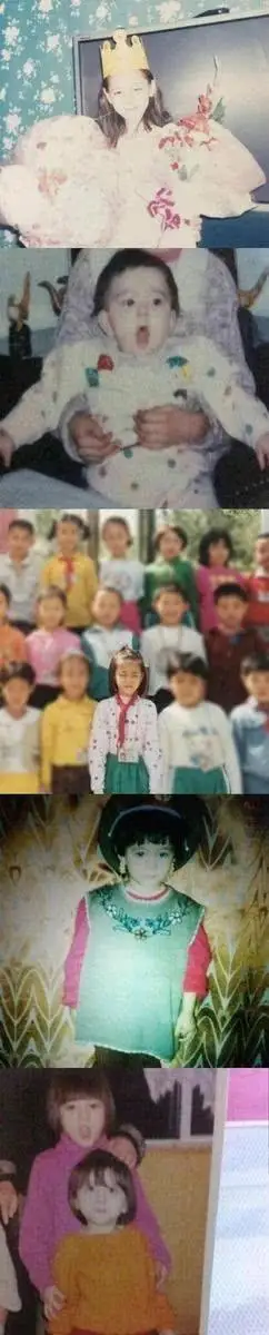 迪丽热巴童年照合集曝光,纯天然大美女从小美到大,颜值霸主啊!