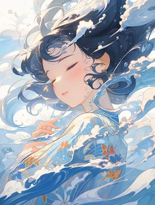 墨羽轩lucky 的想法: 这个画风就很好看,很有意境,水下的芙蓉,美丽的