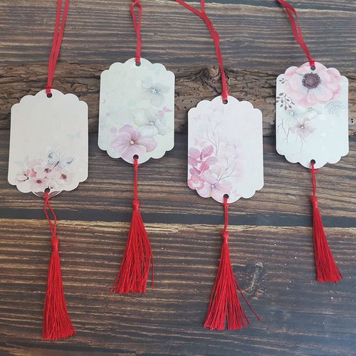 书签古典中国风精美diy材料包自制空白硬纸质彩绘手工写硬笔书法作品