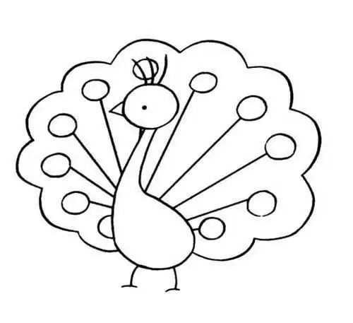 可爱的小孔雀简笔画         标签: 动物简笔画孔雀简笔画