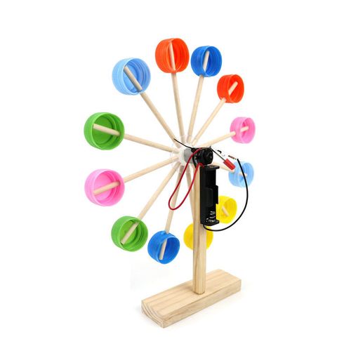 科学手工小制作摩天轮学生科技实验物废物利用创意发明幼儿园玩具