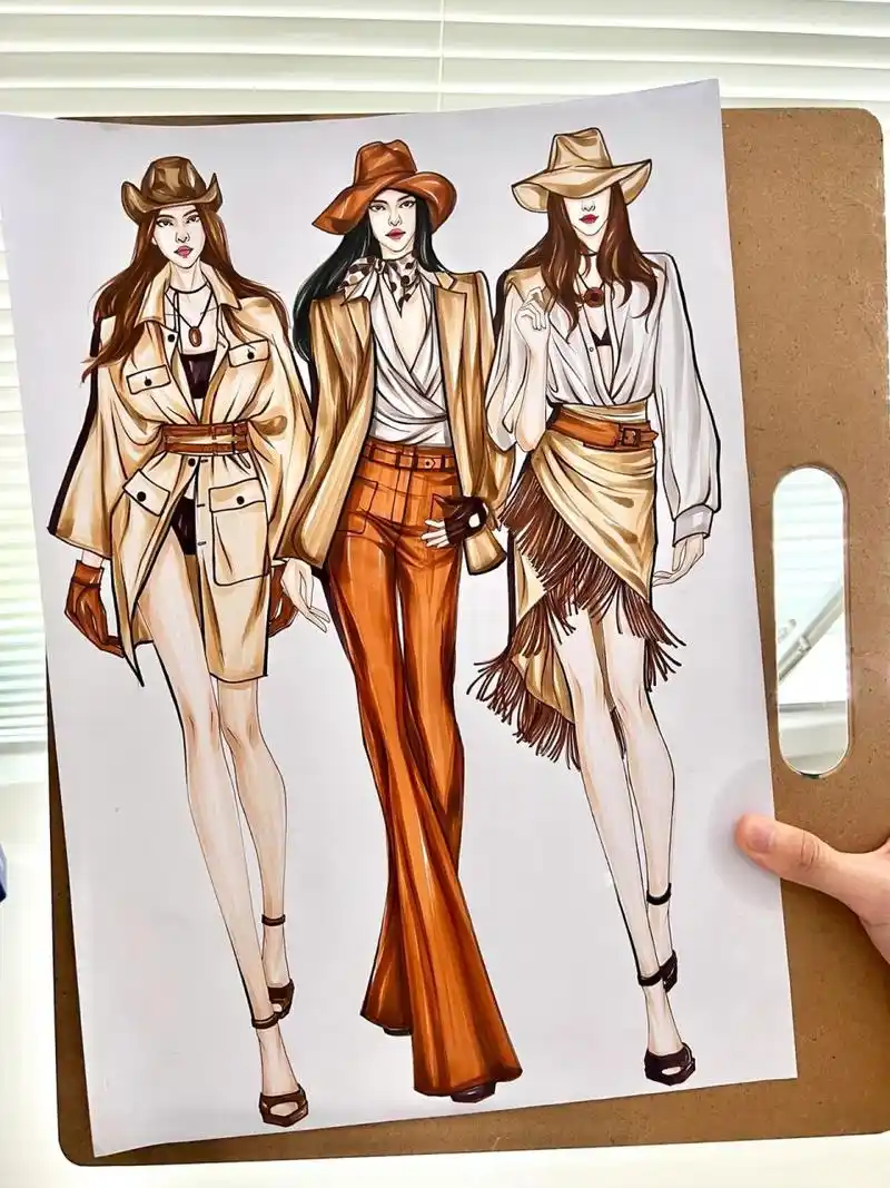 服装效果图——考研定稿小系列款式参考(一)90 96很秋冬的一组