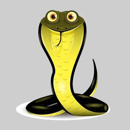 印花矢量图可爱卡通民族图案卡通动物蛇免费素材