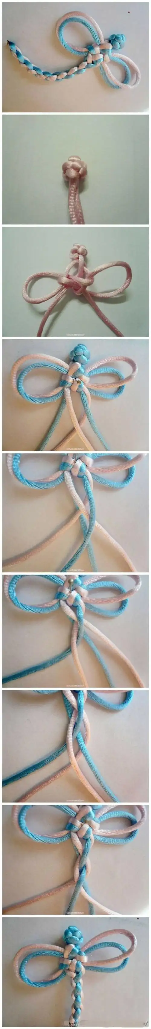 绳编教程 #手工# #diy# #情人结.