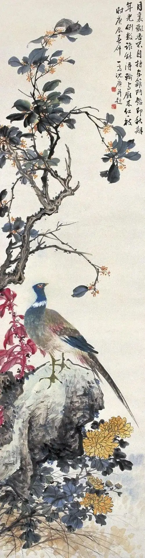 沈一斋花鸟画,生动传神,清雅明快