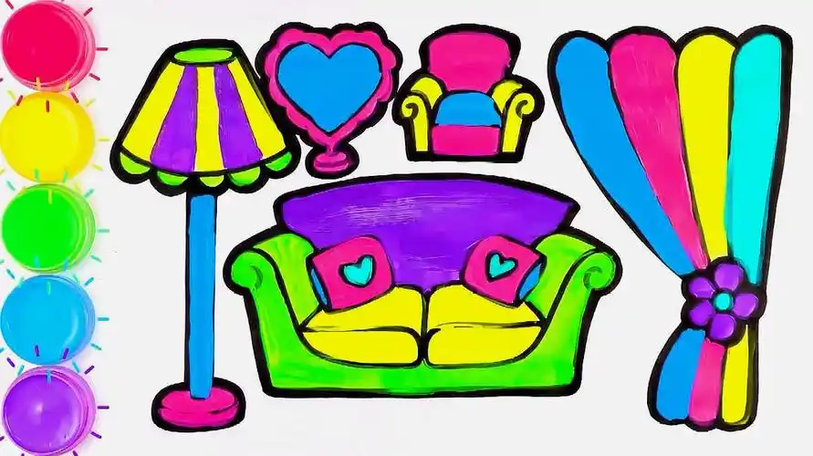 小兰怎么画儿童客厅,跟着一起学习吧!