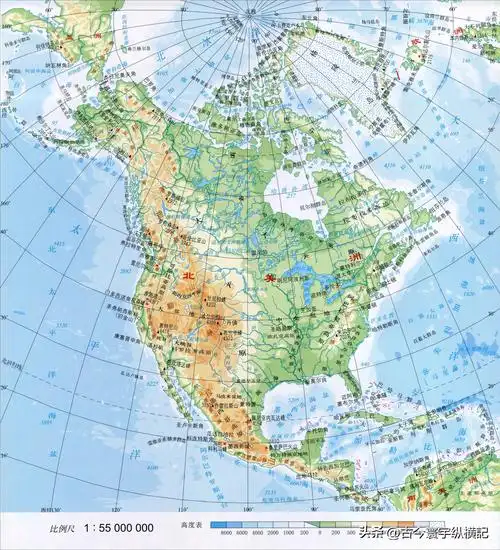 北美洲南美洲大洋洲各国地形图