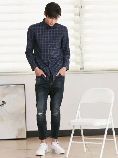 理工男的格子衬衫太土是你不会穿吧