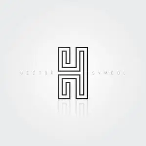 图形创意线字母 h照片