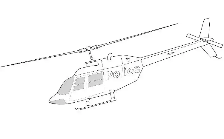 警用直升机,图片,简笔画-学笔画