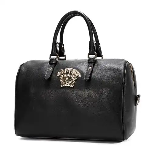 versace/范思哲女士黑色牛皮手提包