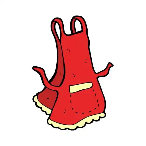 厨房围裙,向量,在白色背景上的厨房围裙卡通