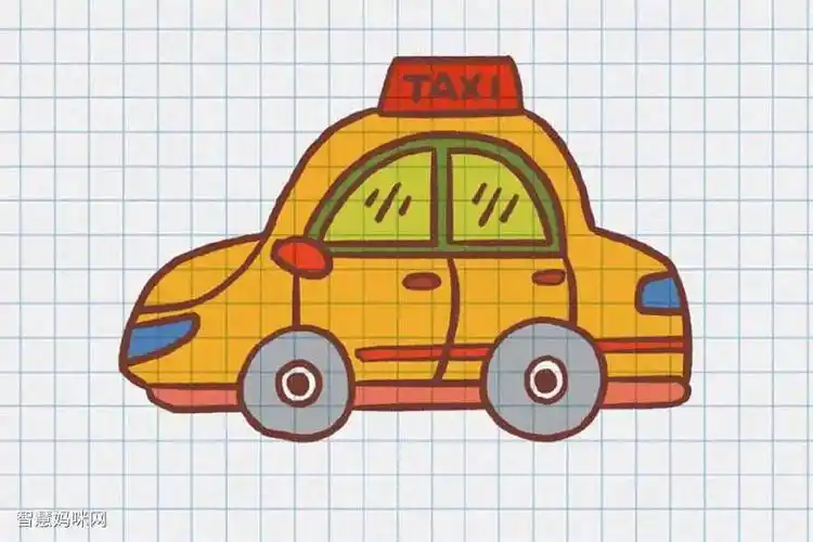 一组可爱漂亮的交通工具简笔画图片