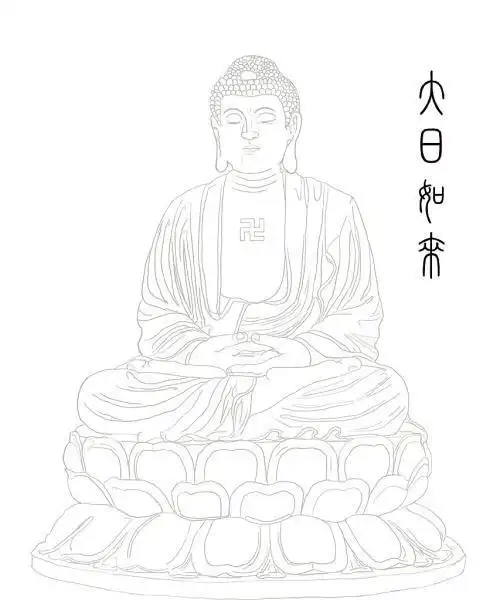 金顶大佛简笔画