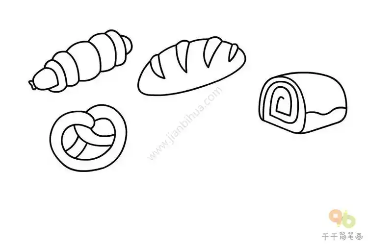 简单的面包简笔画