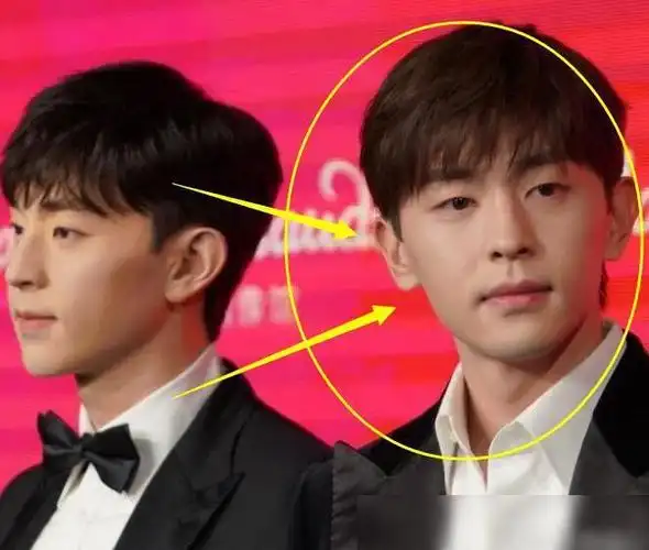 邓伦皮肤有多好和蜡像合照的生图被放大对比真实了