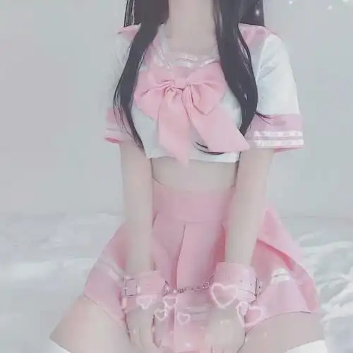 超短裙齐小屁性感二次元超性感日韩系列可爱粉红少女超短裙校园学生jk