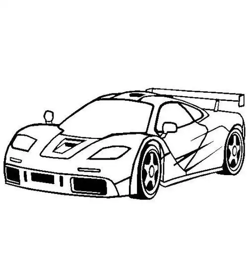 迈凯轮f1超级跑车简笔画