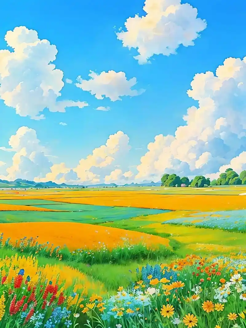 治愈系田园风插画  91治愈系田园风:拥抱自然,享受宁静95  90