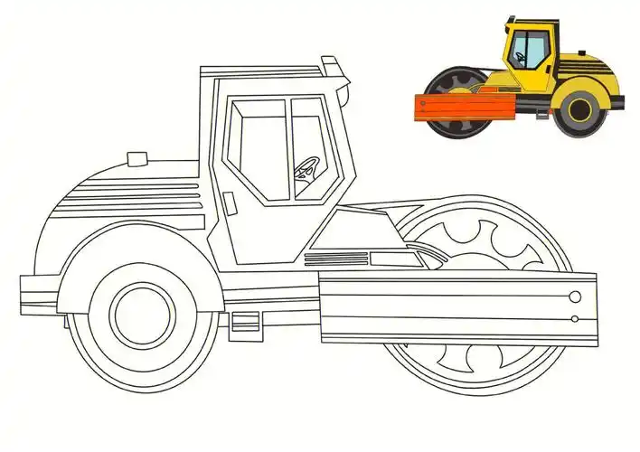 简笔画工程车涂色
