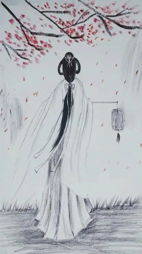 简单画古风美女