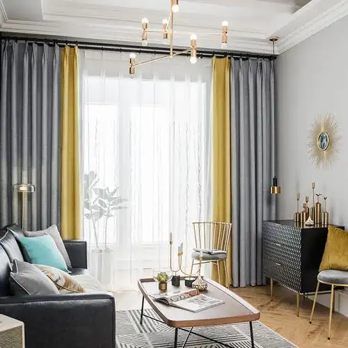 北欧轻奢遮光窗帘成品简约现代客厅高档大气定制窗帘