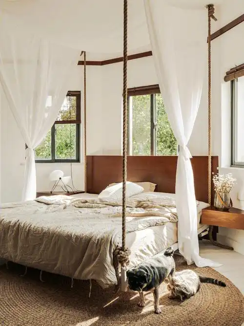 承重墙咋改? 异形卧室 吊床,她家夏天好清爽