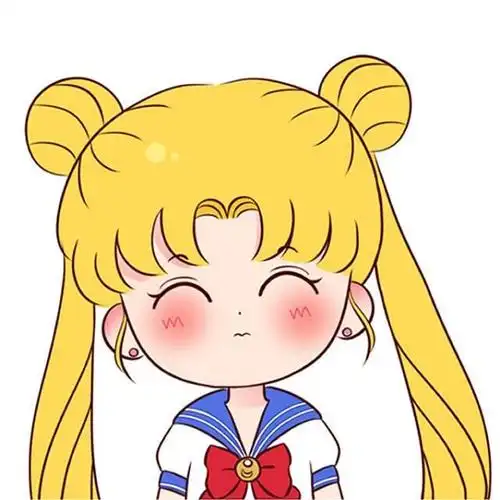 动漫少女可爱q版呆萌美少女战士月野兔萝莉金发