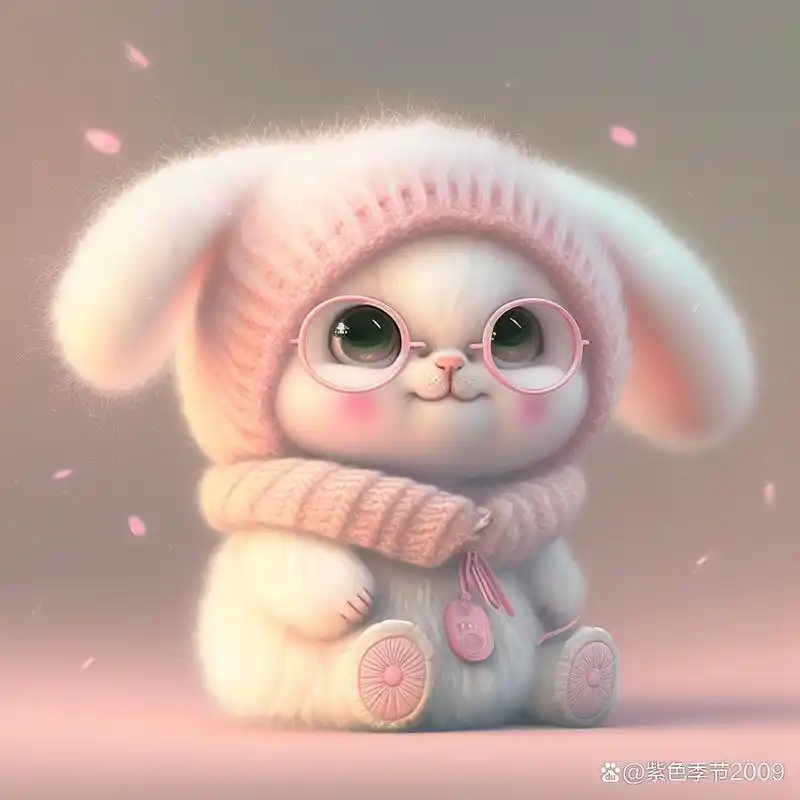 2023年新年愿望,新年头像,新年壁纸,可爱的兔子头像,粉色系列
