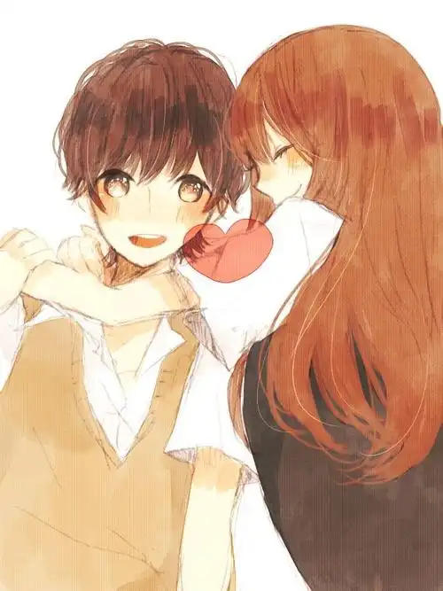 动漫双人情侣头像亲吻情侣图 满意请采纳一下吧求情侣头像