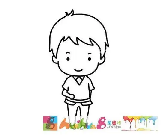 小男孩自画像简笔画头像