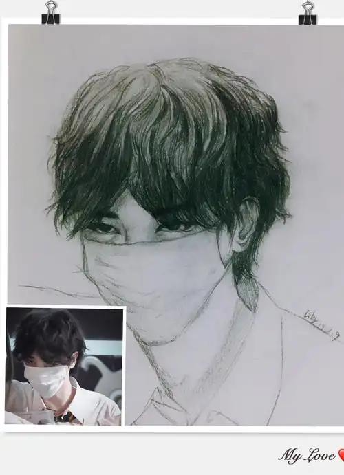 华晨宇,可爱插画,素描基础