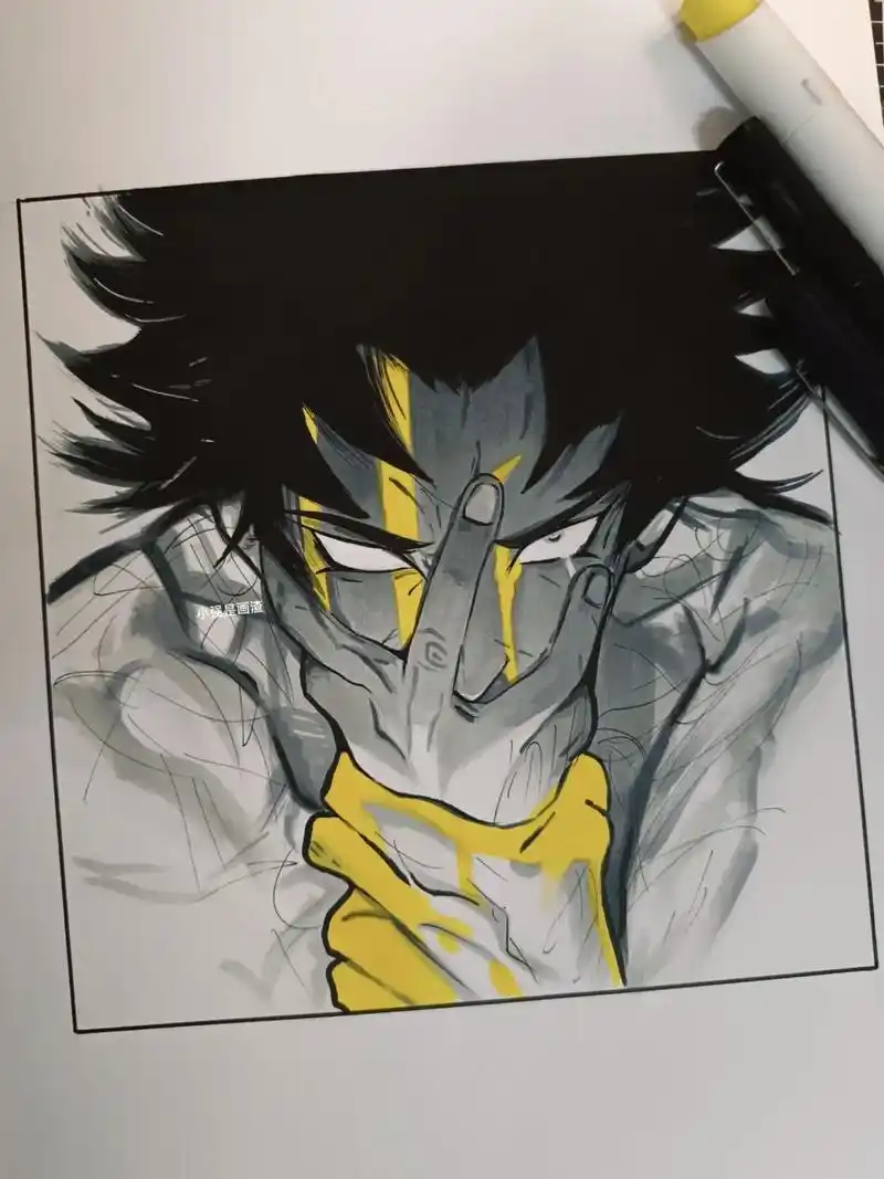 恶魔人. #临摹#手绘#马克笔手绘#绘画过程 - 抖音