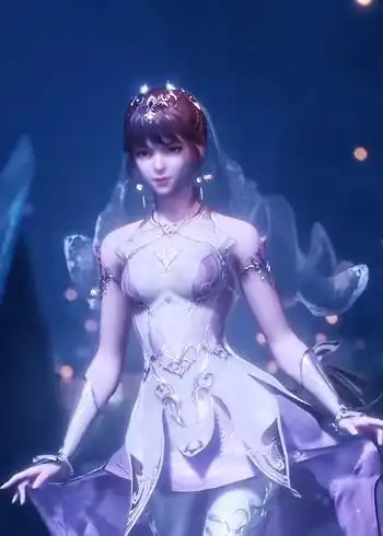 小舞的婚纱服好美,不愧花了500万金魂币