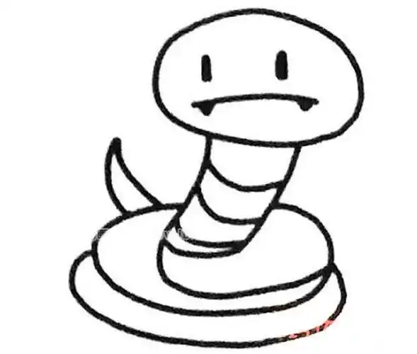 蛇的画法简笔画图片卡通小蛇怎么画简单好看