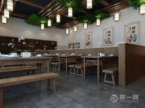 豫一糊汤面饭店装修效果图
