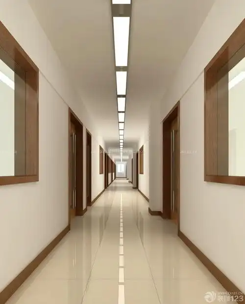 写字楼过道玄关地板砖装修图片_装修123效果图