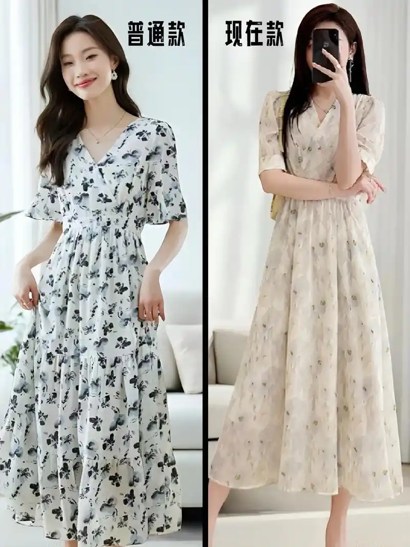 夏季新款时尚雪纺连衣裙