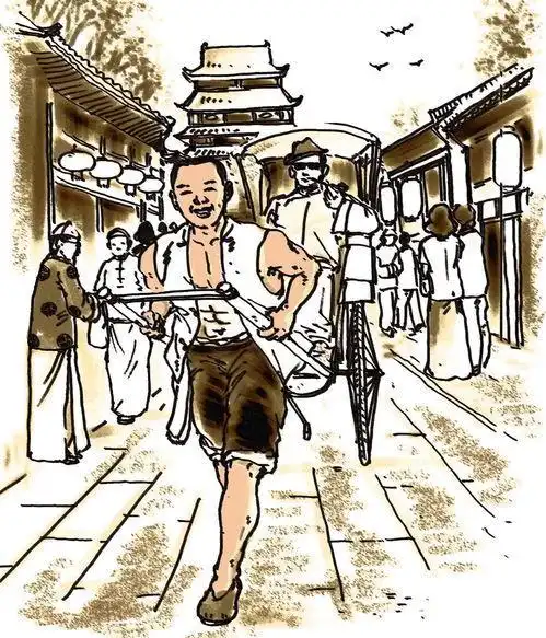 骆驼祥子拉车简笔画图片骆驼祥子拉车简笔画一等奖